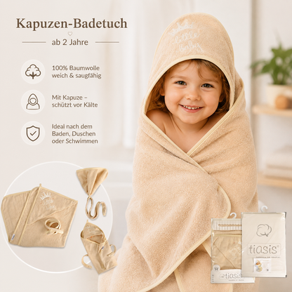 Kinder Badetuch Kapuze Krone