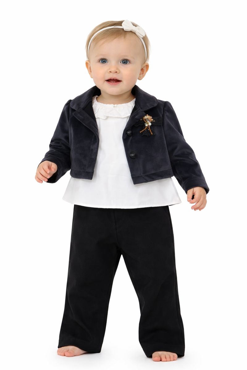 Babymädchen Outfit Set – elegant & zeitlos (3-teilig) 👶🎀
