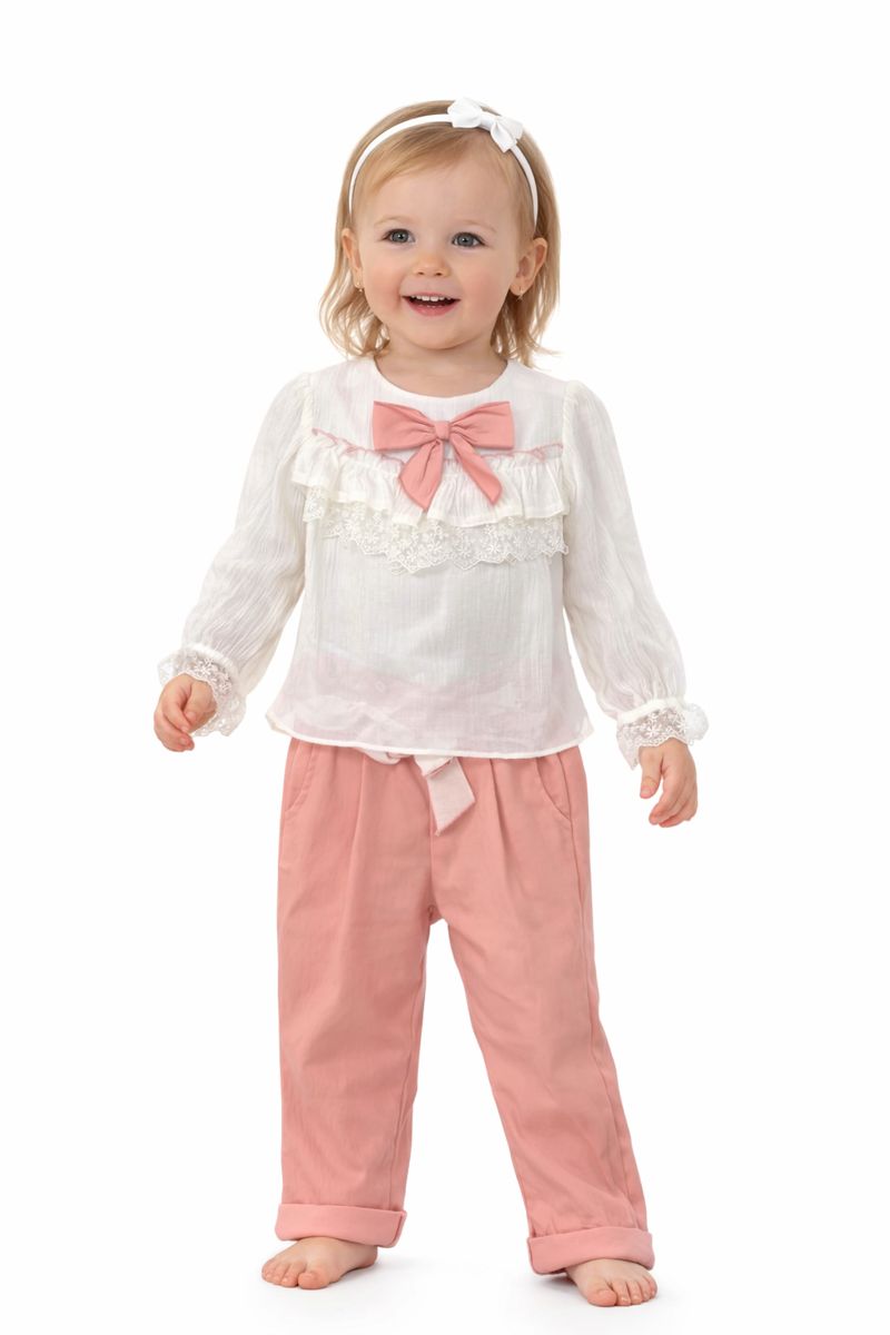 Mädchen Outfit Set – zart & elegant (2-teilig) 🎀🤍