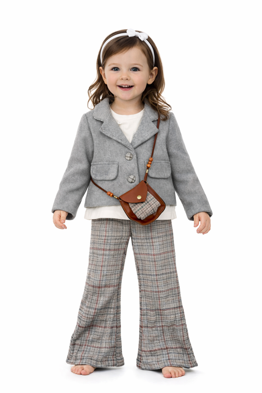 Mädchen Outfit Set – elegant & stilvoll (4-teilig) 🤍🎀