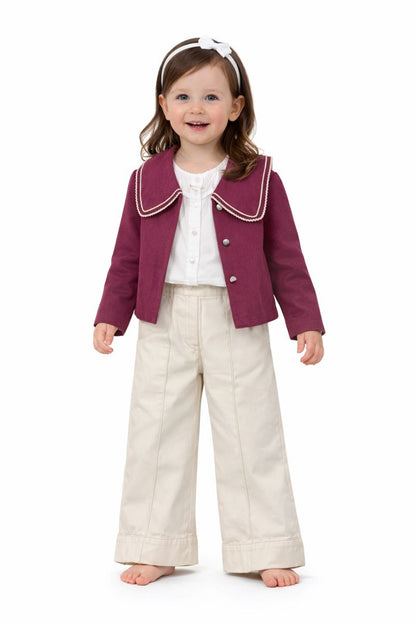 Mädchen Outfit Set – elegant & zeitlos (3-teilig) 🎀🤍