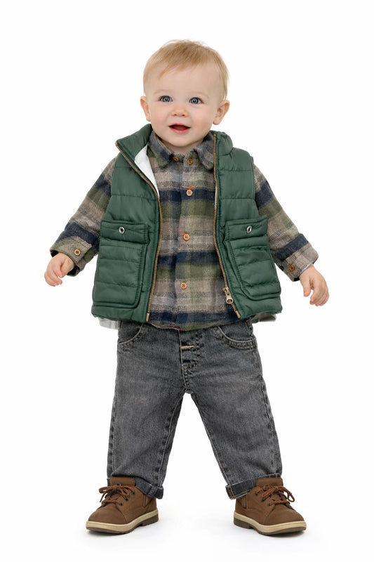 Babyjungen Outfit Set – lässig & modern (3-teilig) 👶💚