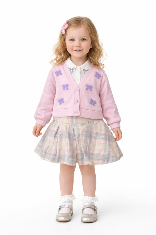 Mädchen strick set– elegant & modern (3-teilig) 👶👔