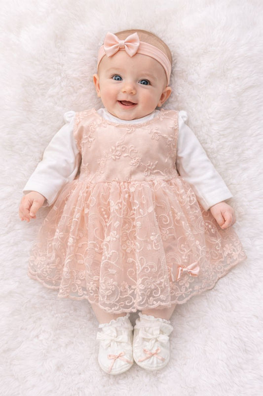 Baby Mädchen Kleiderset – 4-teilig & festlich 👗🎀