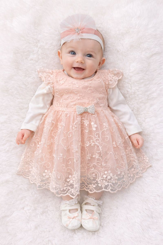 Baby Mädchen Kleid Set – 4-teilig & festlich 👗🎀