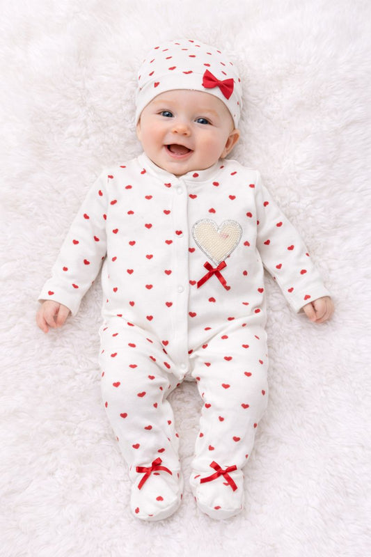 Mädchen Strampler-Set mit Mütze – süß & liebevoll ❤️👶