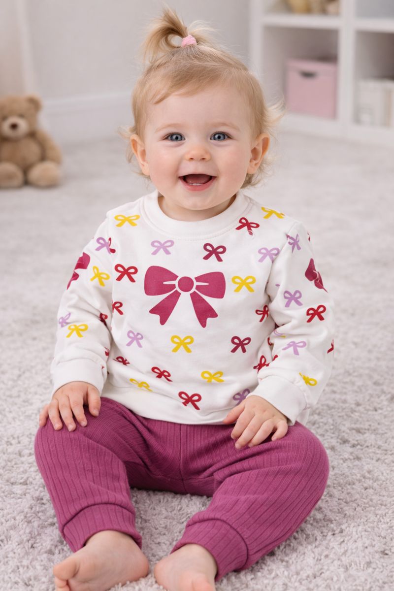 Mädchen Set – zweiteilig & verspielt in Lila 🎀👧