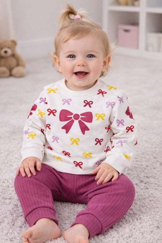 Mädchen Set – zweiteilig & verspielt in Lila 🎀👧