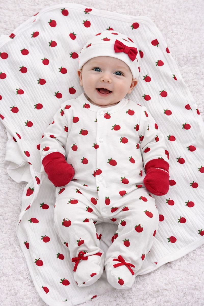 Erstlingsset für Babymädchen – 5-teilig & zuckersüß 🍓👶