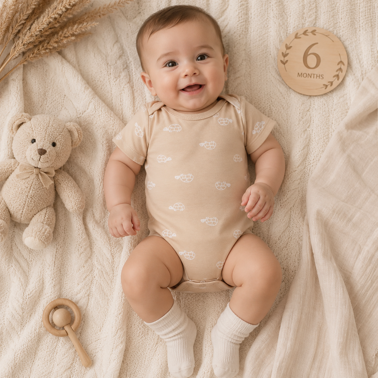 Unisex Baby Body im 2er-Farbstil – kurzarm & superweich