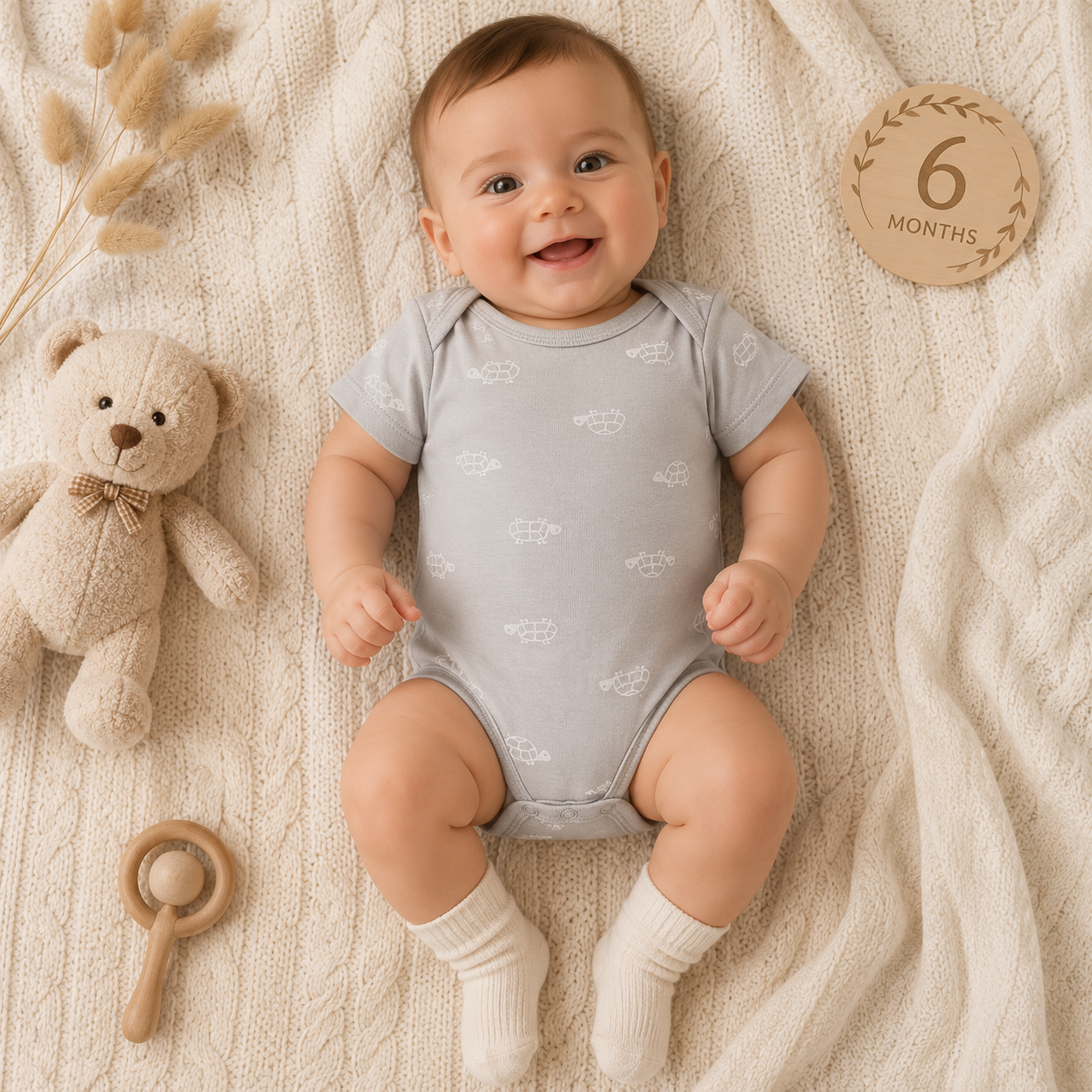 Unisex Baby Body im 2er-Farbstil – kurzarm & superweich
