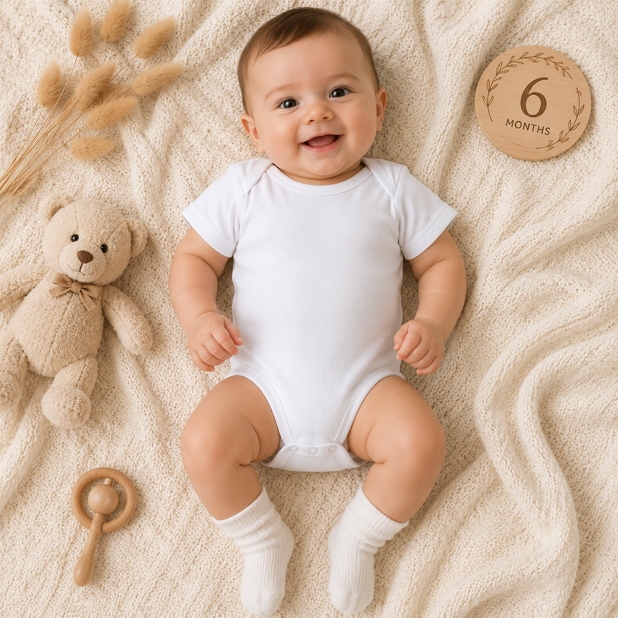 Kurzarm Baby Body Unisex – 4 Farben erhältlich | Weich & bequem