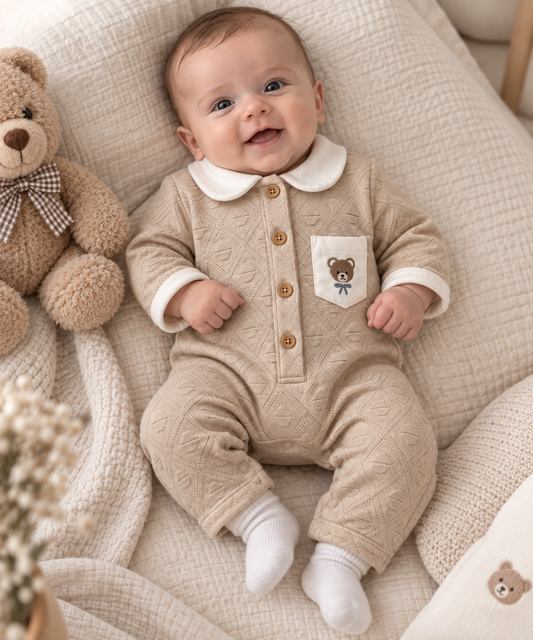 Baby Jungen Strampler Bär