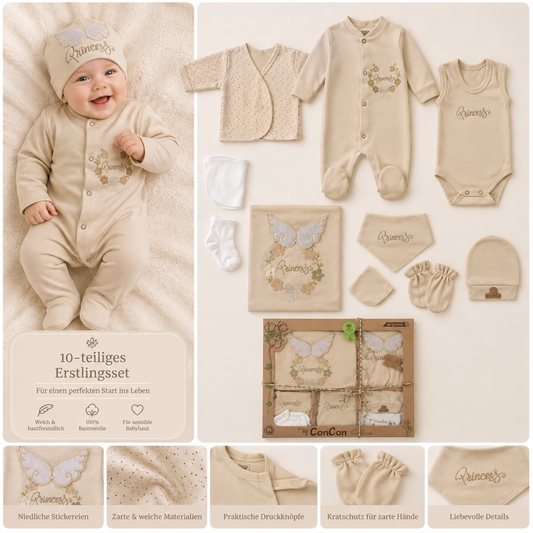 Erstlingsset Baumwolle Prince Princess