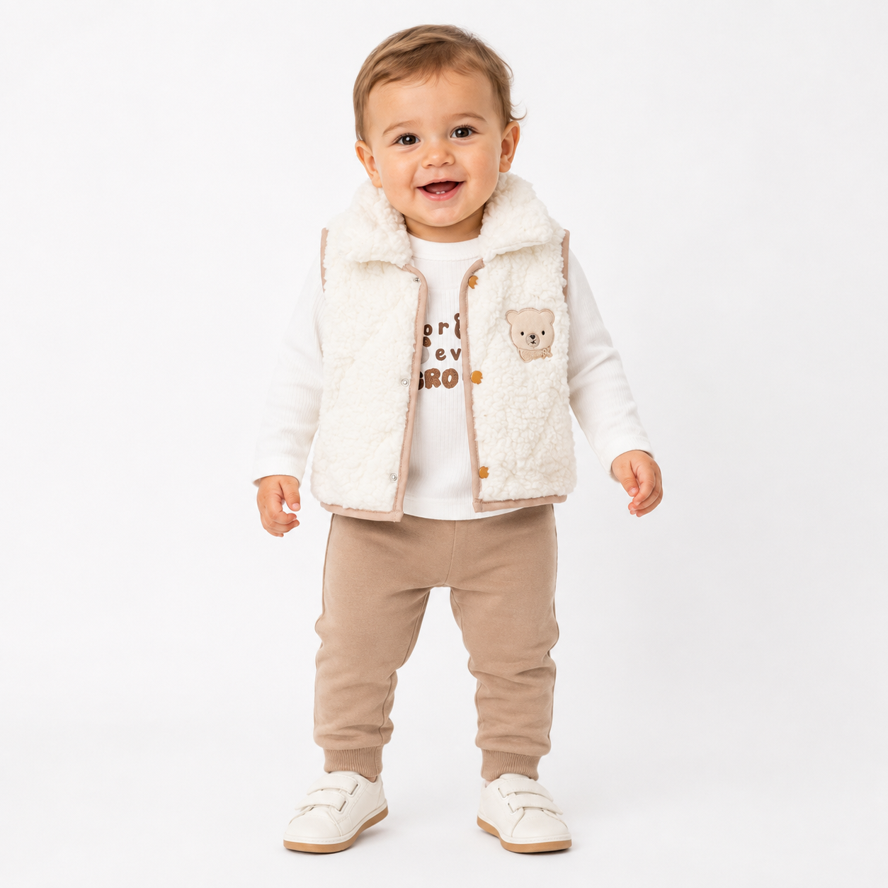 Baby Outfit Set Teddyweste