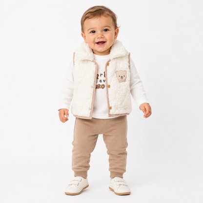 Baby Outfit Set Teddyweste