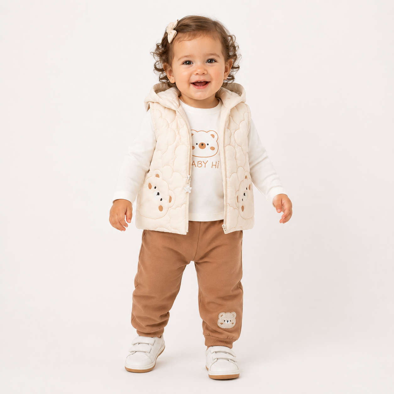 Baby Outfit Set Bärenweste