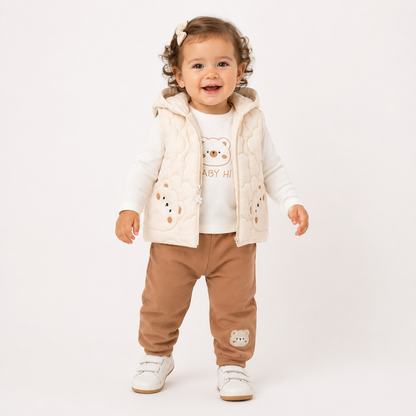 Baby Outfit Set Bärenweste