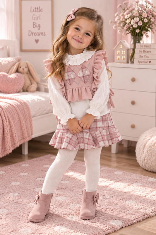 Dreiteiliges Outfit-Set für Mädchen – süß, elegant & modern 🎀