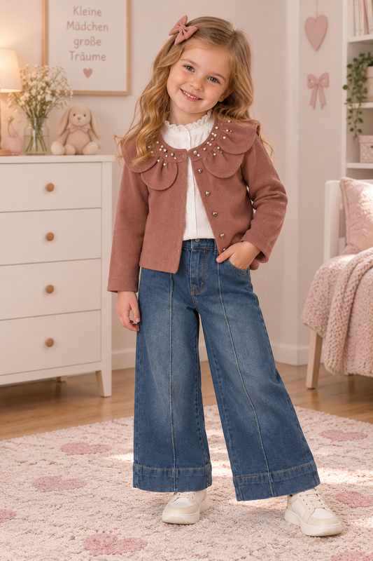 Mädchen Outfit Set – elegant & stilvoll (3-teilig) 👧🤎