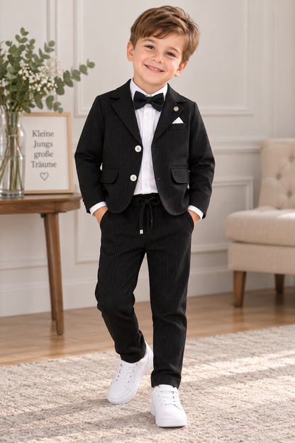 Eleganter Jungen Anzug – Jacke, Hemd, Fliege & Hose (4-teilig)