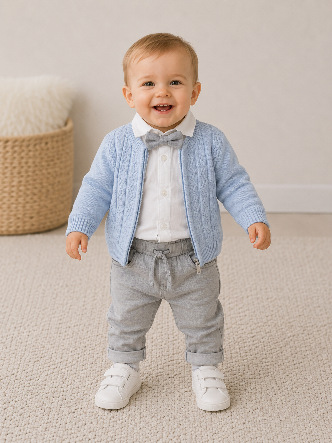 Baby Jungen Set Strickweste