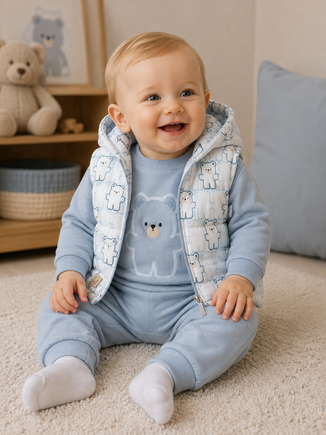Baby Set Baumwolle Bärenprint