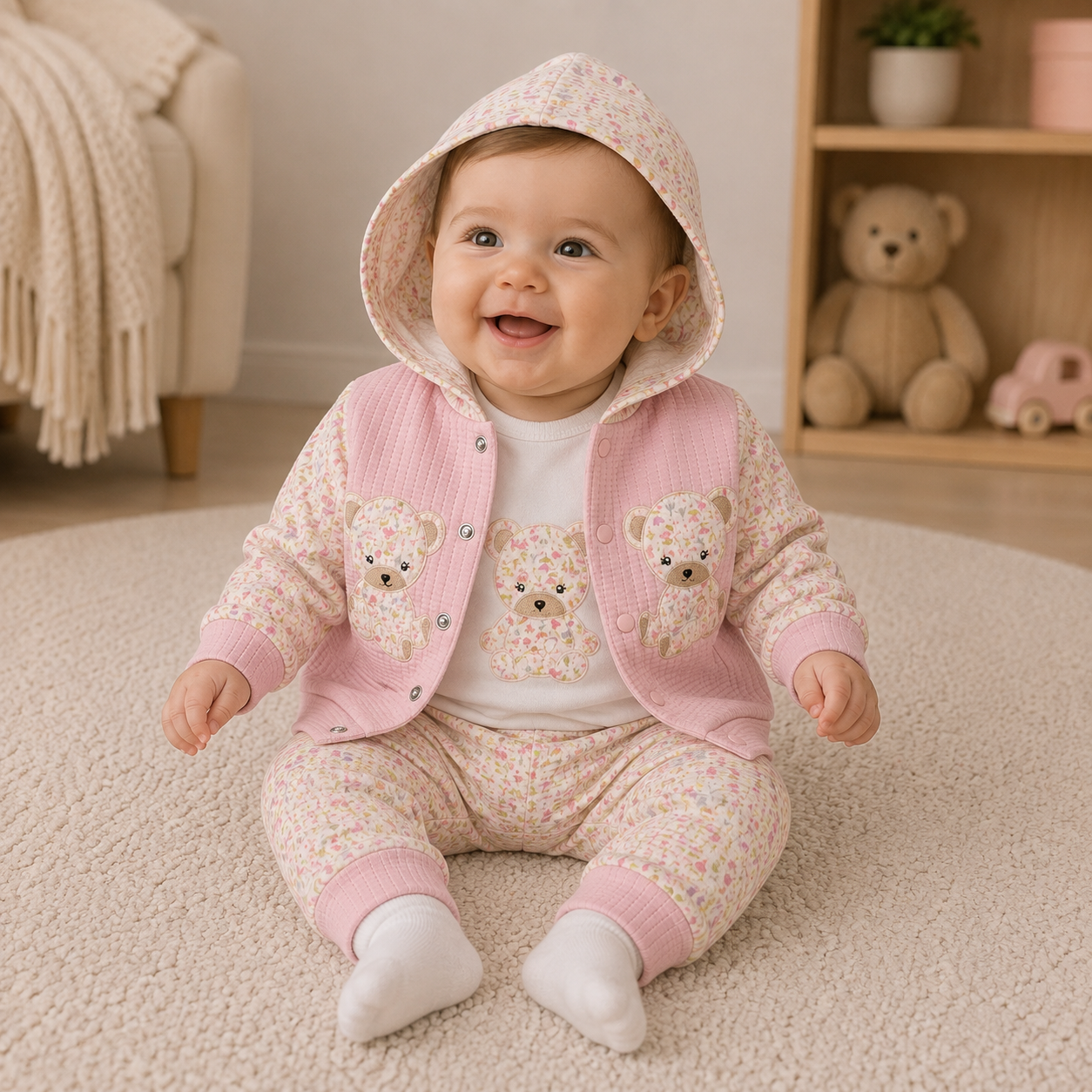Baby Mädchen Set Blumen