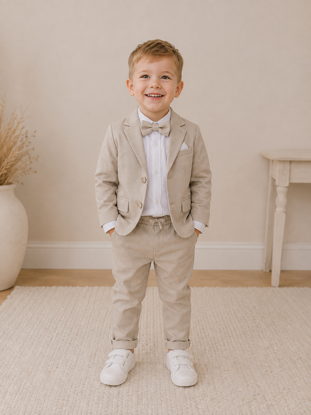 Jungen Anzug Set Beige