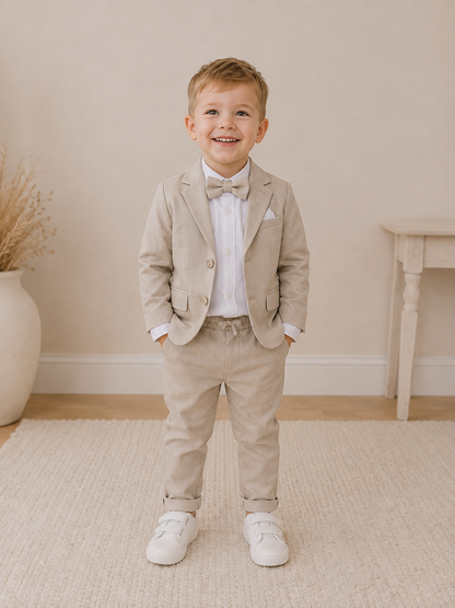 Jungen Anzug Set Beige
