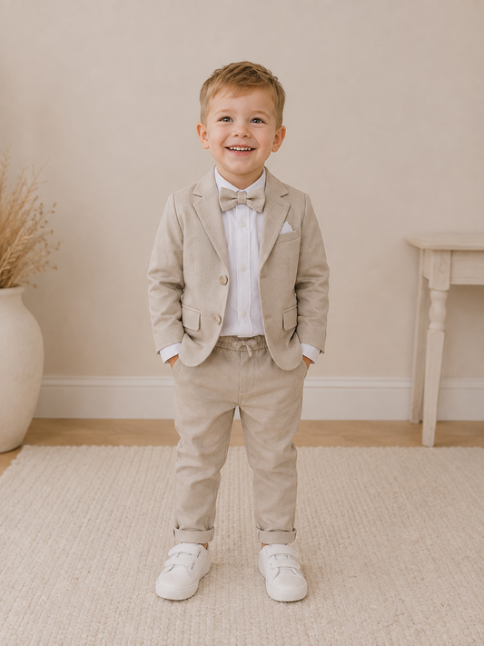 Jungen Anzug Set Beige