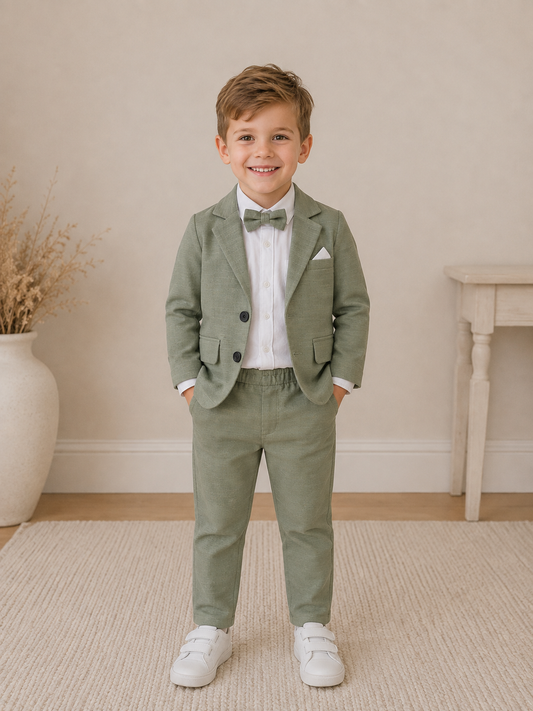 Jungen Anzug Set Grün