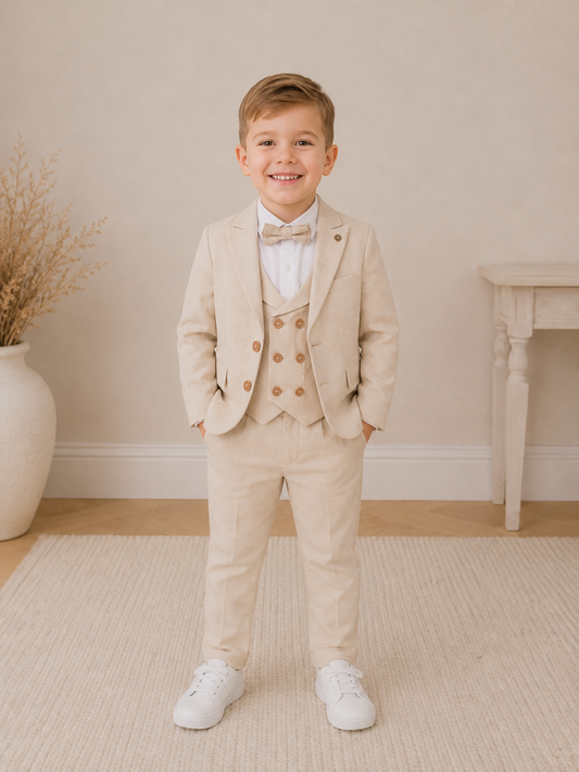 Jungen Anzug Set Beige