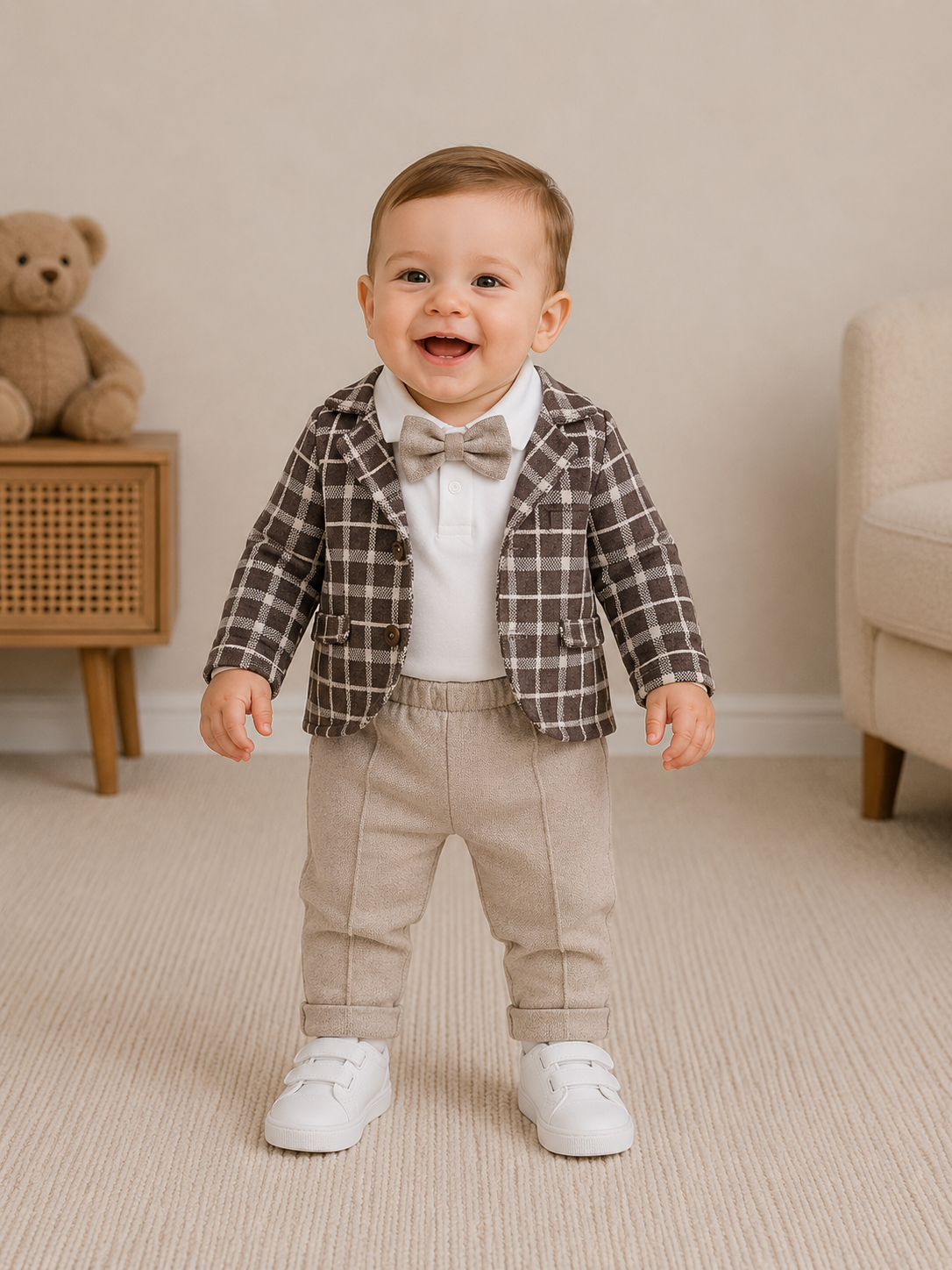 Baby Jungen Anzug Karo