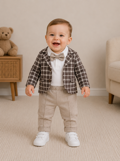 Baby Jungen Anzug Karo