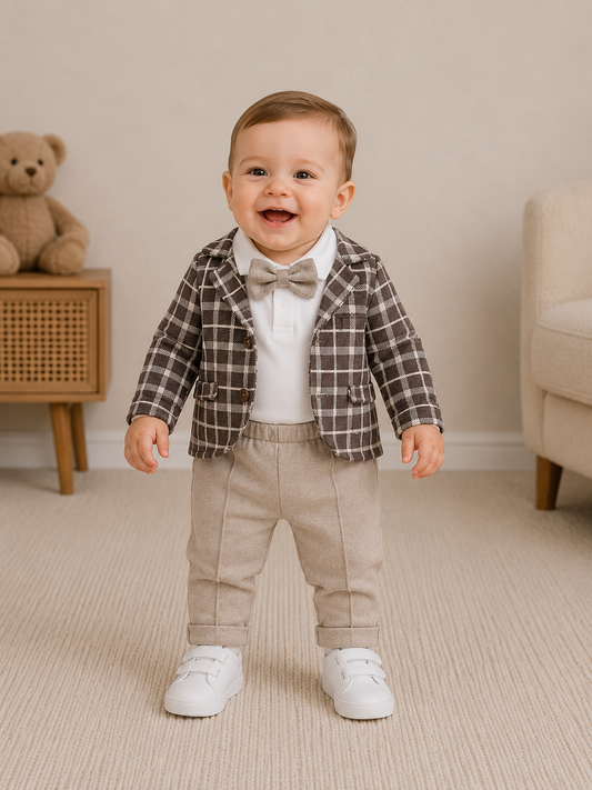 Baby Jungen Anzug Karo