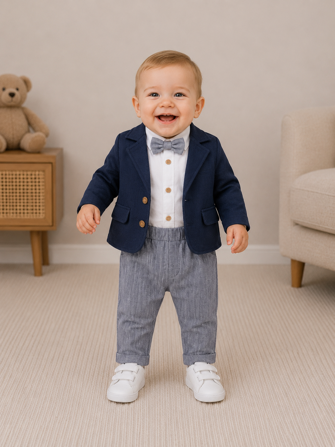 Baby Anzug Set Zweifarbig