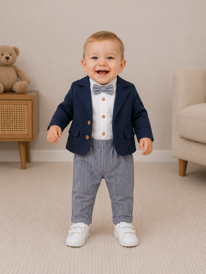 Baby Anzug Set Zweifarbig