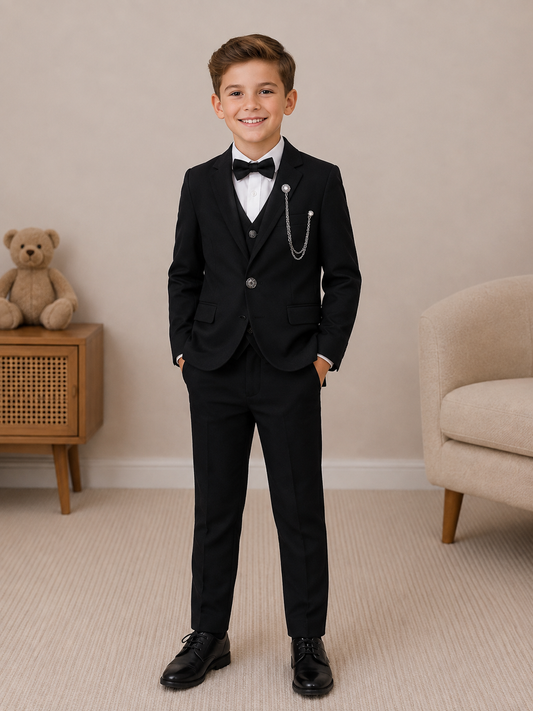 Jungen Anzug Set Schwarz
