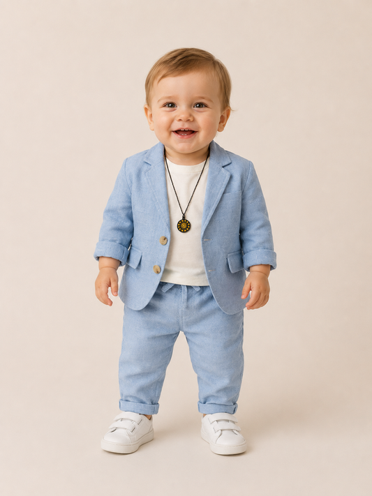 Baby Anzug Hellblau 4-teilig