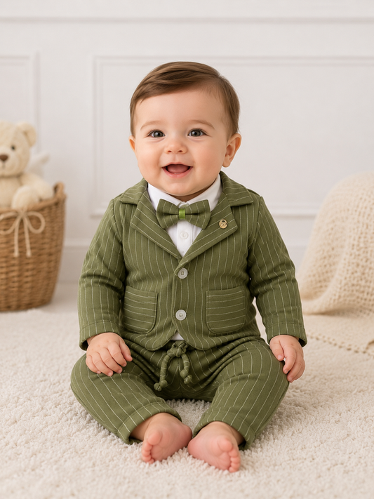 Baby Anzug Set Nadelstreifen