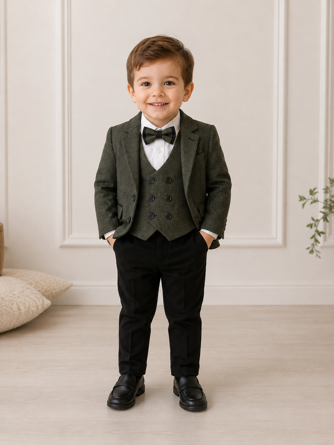 Jungen Anzug Set Grün