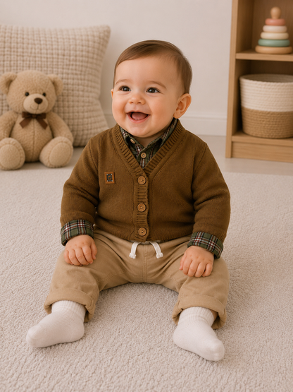 Baby Jungen Set Strickweste