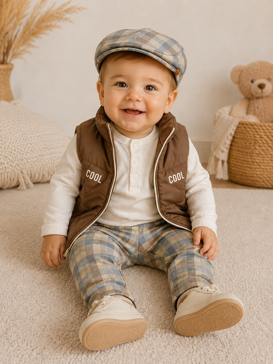 Baby Outfit Set Karomuster