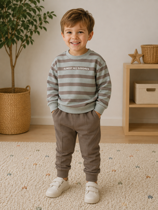 Jungen Set Streifen Zweifarbig