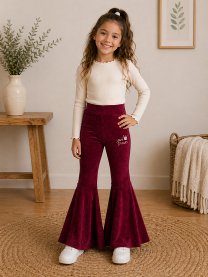 Mädchen Schlaghose – samtig & stylisch 👧✨
