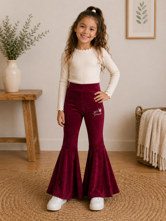 Mädchen Schlaghose – samtig & stylisch 👧✨