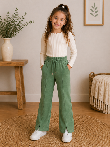 Mädchen Hose – bequem & modern in Grün & Schwarz👧💚