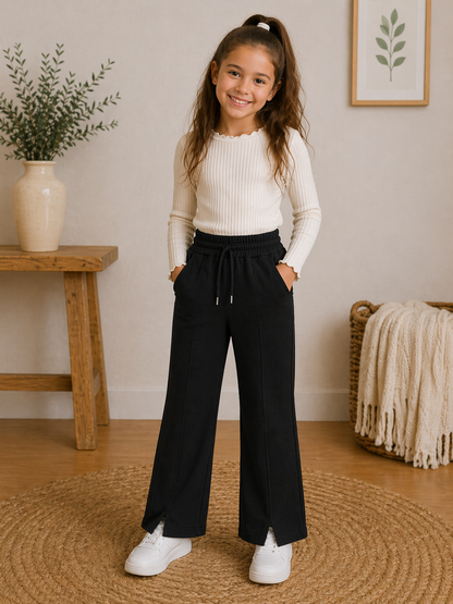 Mädchen Hose – bequem & modern in Grün & Schwarz👧💚