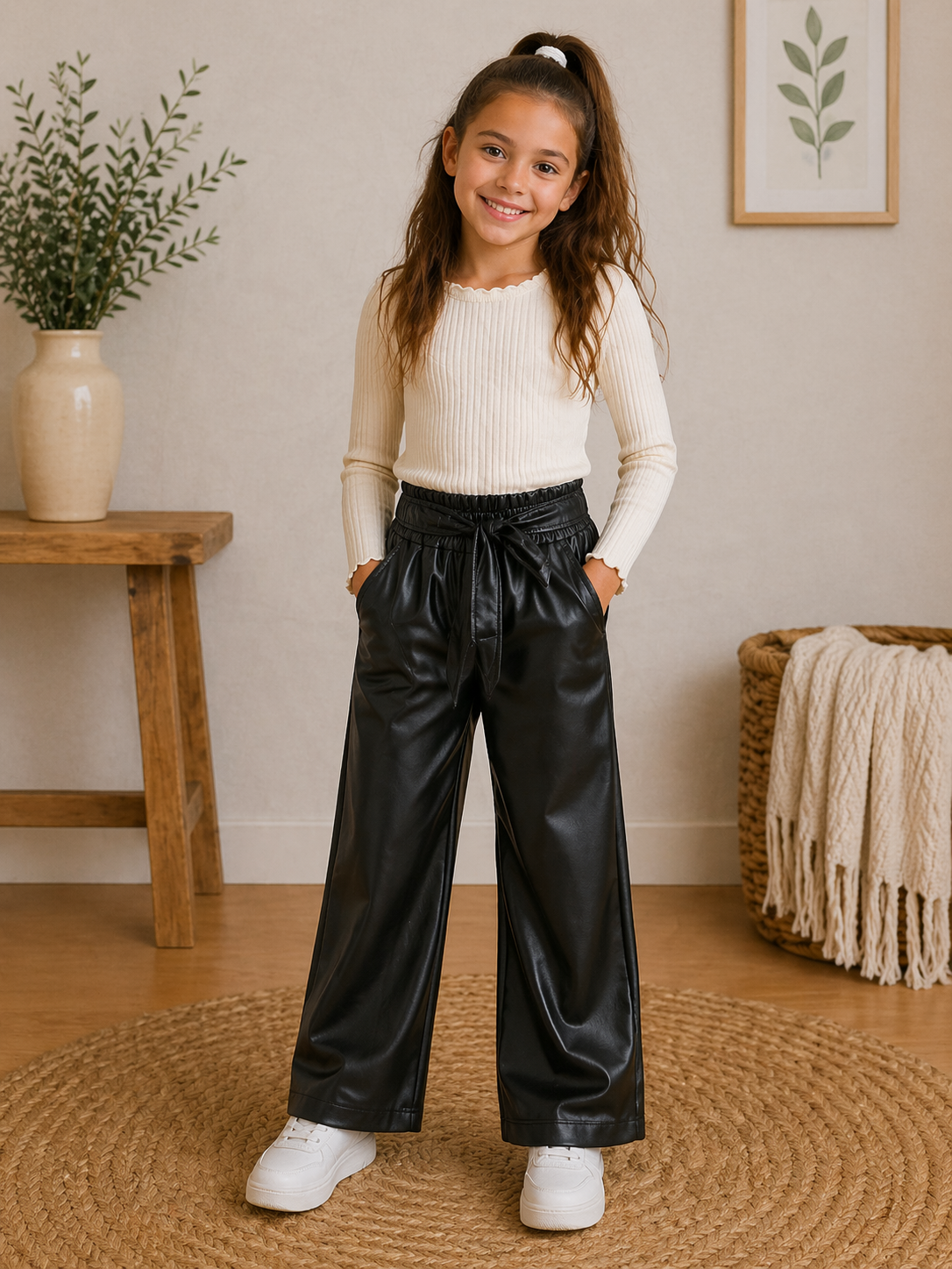 Mädchen Lederhose – modern & stylisch 🖤✨
